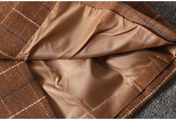 Женские модные свитера с оборками однобортная шерстяная юбка комплект из 2 предметов с расклешенными рукавами джемпер Топы и клетчатый костюм с длинный юбкой