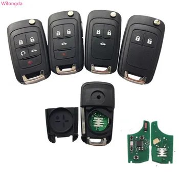 

Wilongda 2/3/4/5 Button Flip remote key 315/434Mhz ID46 chip hu100 blade For Chevrolet Cruze car key