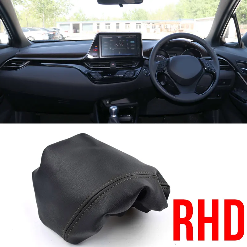 Vtear для Toyota CHR C-HR подлокотник коробка крышка Центральная ручная коробка крышка защитная подушка крышка внутренние модифицированные аксессуары - Название цвета: RHD black