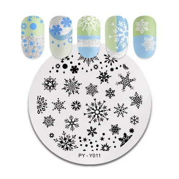 

PICT You Snow Winter Nail Stamping Plates Stainless Steel Nail Art Stamp Plate Design DIY Plate Stencil Tools