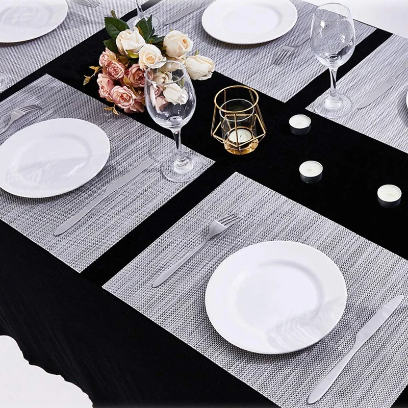 Placemats Gray Place Mats Placemats Wipeable Easy To Clean Table