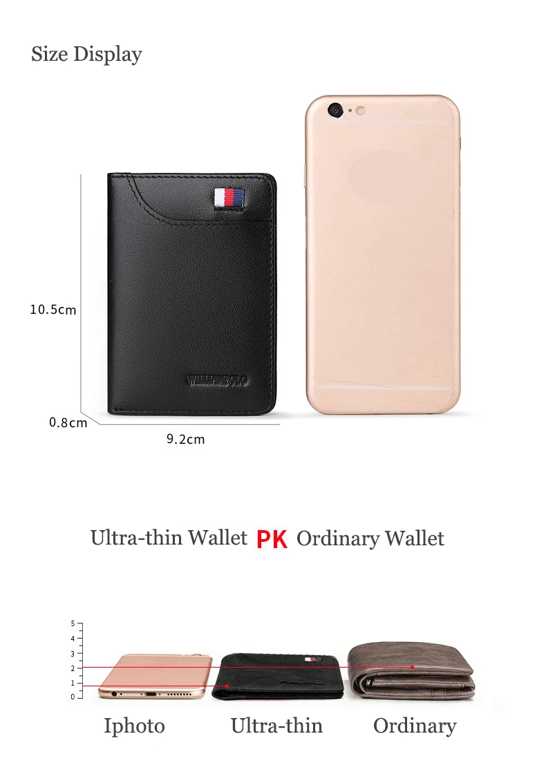 WILLIAMPOLO, бутик, ультра-тонкий мужской кошелек, мужской Корейский короткий полностью кожаный кошелек, Молодежный Кошелек для монет, мужской кошелек из воловьей кожи, посылка для карт