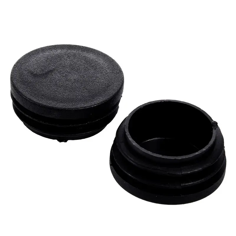 

New Black Plastic Blanking End Caps 38mm Round Tube Insert Bung 12 Pcs