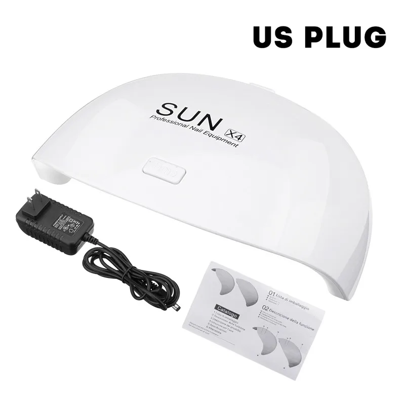 US Plug Светодиодный Светодиодный УФ-Сушилка для ногтей SUNX4 24 Вт, профессиональная сушка ногтей, все гели, лампа для лака, лампа для маникюра, инструменты для дизайна ногтей - Цвет: US Plug