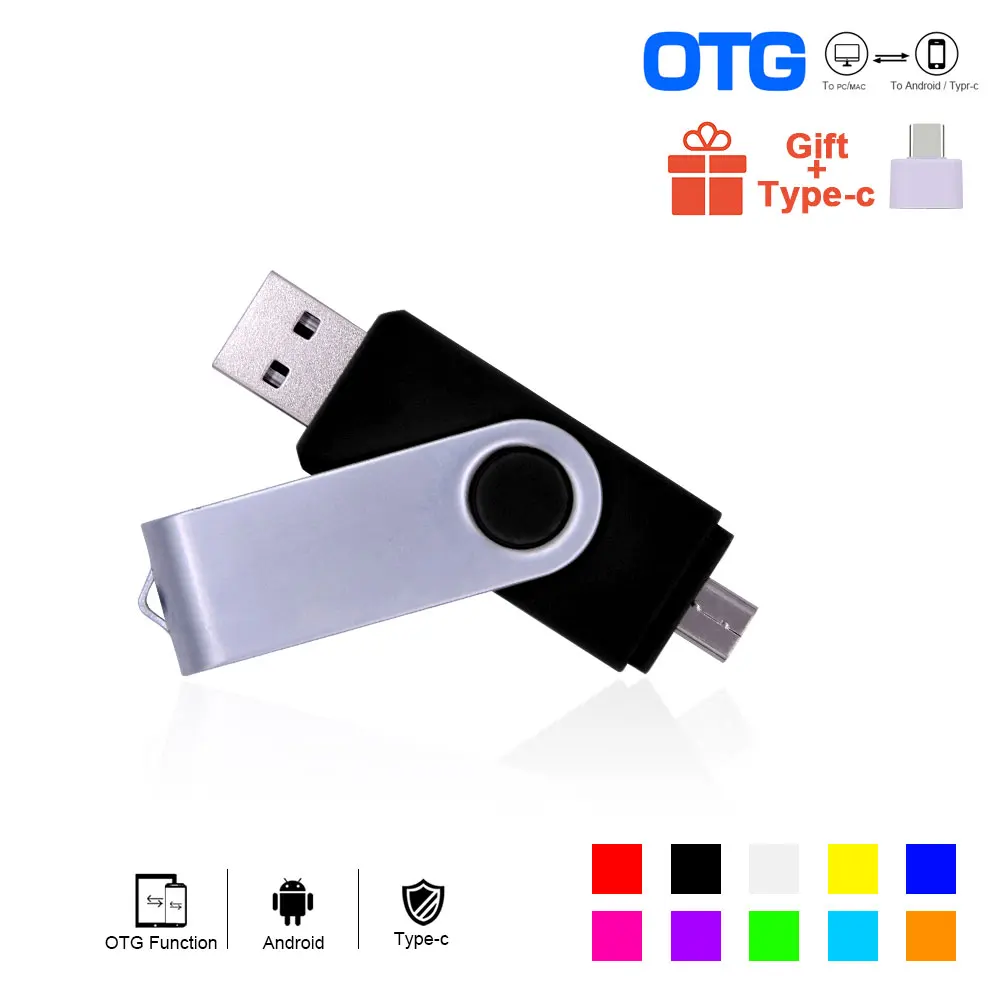 Более 10 шт. бесплатный логотип микро OTG USB флэш накопитель 4 ГБ 8 16 32 64 крутые