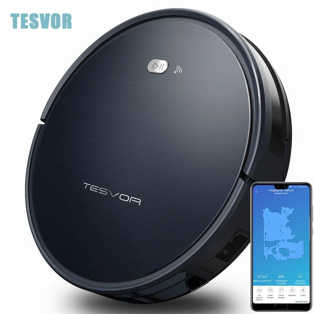 

TESVOR X500 Robot Vacuum Cleaner Poweful Suction pet hair home dry wet mopping cleaning robot Auto Charge vacuum 
