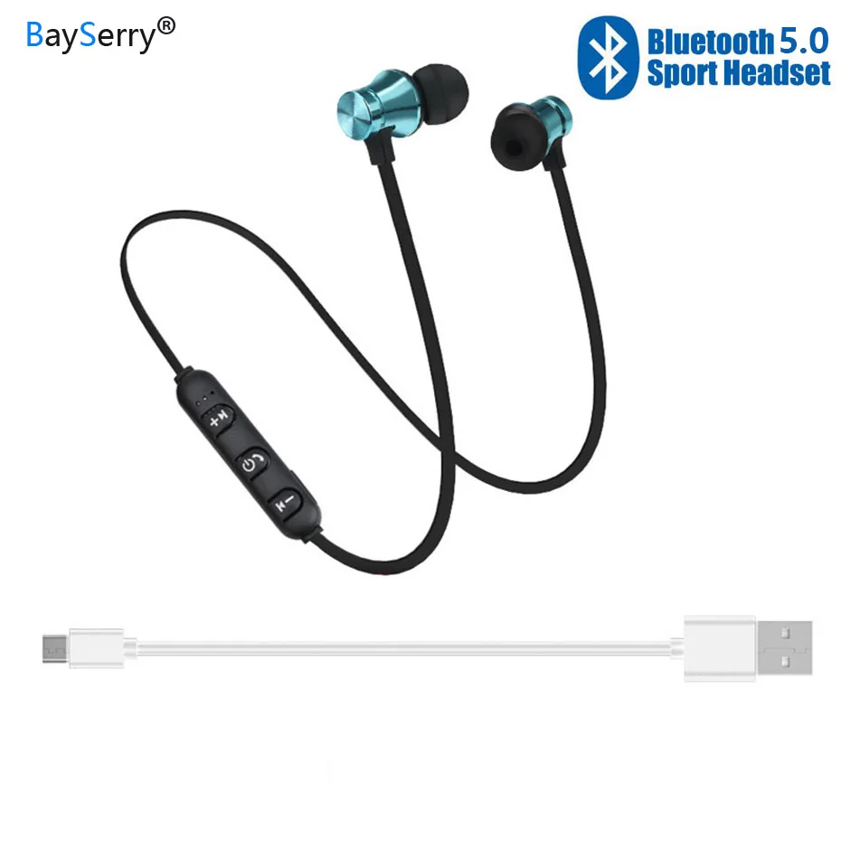 

BaySerry Bluetooth V5.0 Wireless Stereo Earphone Sport Headset For iPhone X XS 7 8 6 Plus Waterproof Earbuds With Mic Hands Free