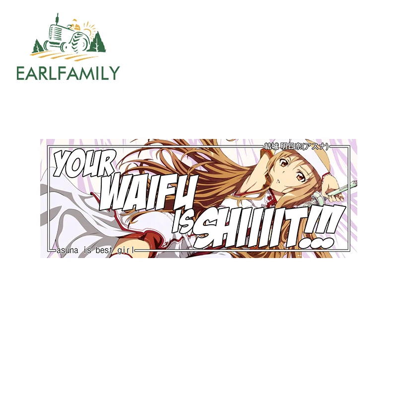 EARLFAMILY 13 см x 4 9 для меча искусства онлайн автомобильные наклейки Slap кемпера