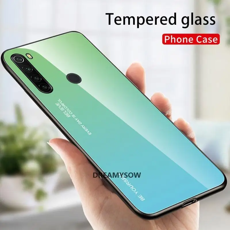 Чехол из закаленного стекла с градиентом для Xiaomi mi 9 8 A2 Lite Pocophone F1 Red mi Note 7 5 6 8 Pro 6A чехол на красный mi Note 7 8 Pro Чехол - Цвет: 6