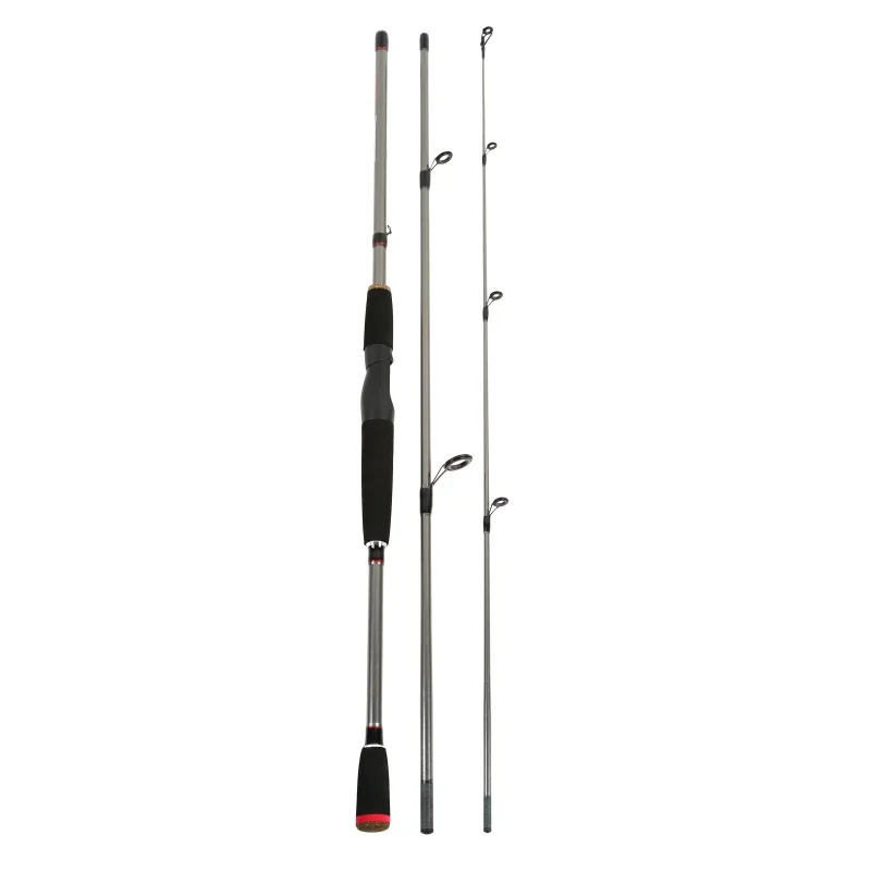 1,8 м 2,1 м спиннинговое рыболовное удилище из стекловолокна, мощное ручное рыболовное удилище, съемное 3 секции, литье удилище, спиннинг, рыболовные аксессуары - Цвет: 2.1M as pic