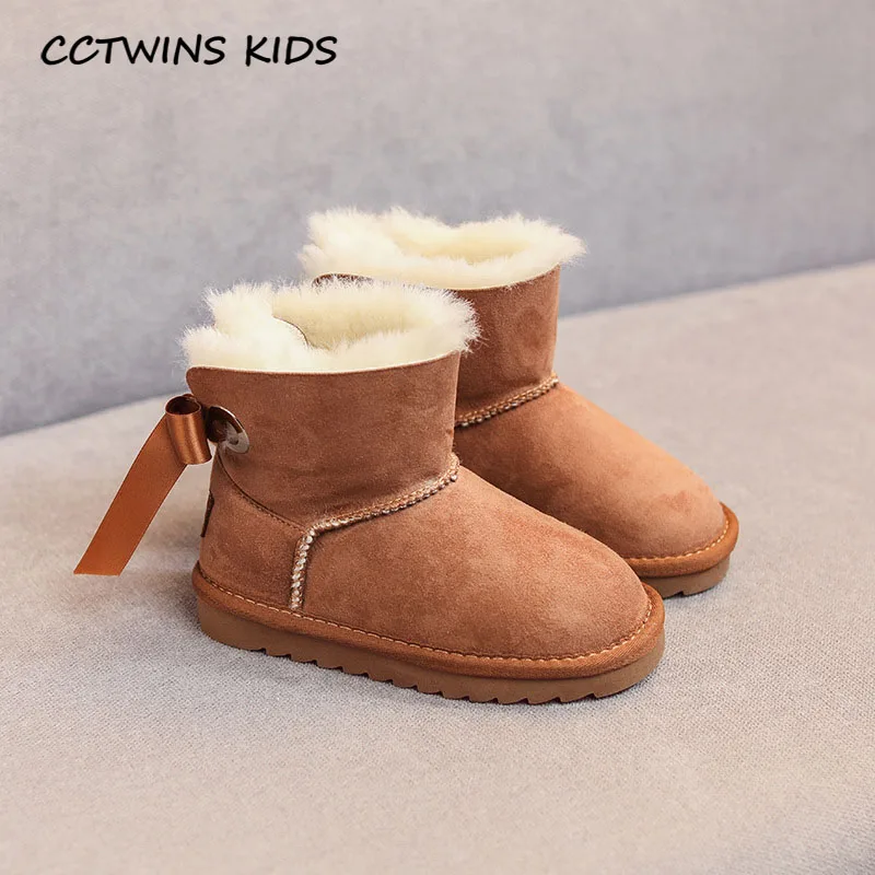 Camel CCTWINS/детская обувь; коллекция года; зимние детские ботинки из натуральной кожи; брендовые короткие ботинки для малышей; модная теплая обувь для девочек; SNB159 - Цвет: Camel