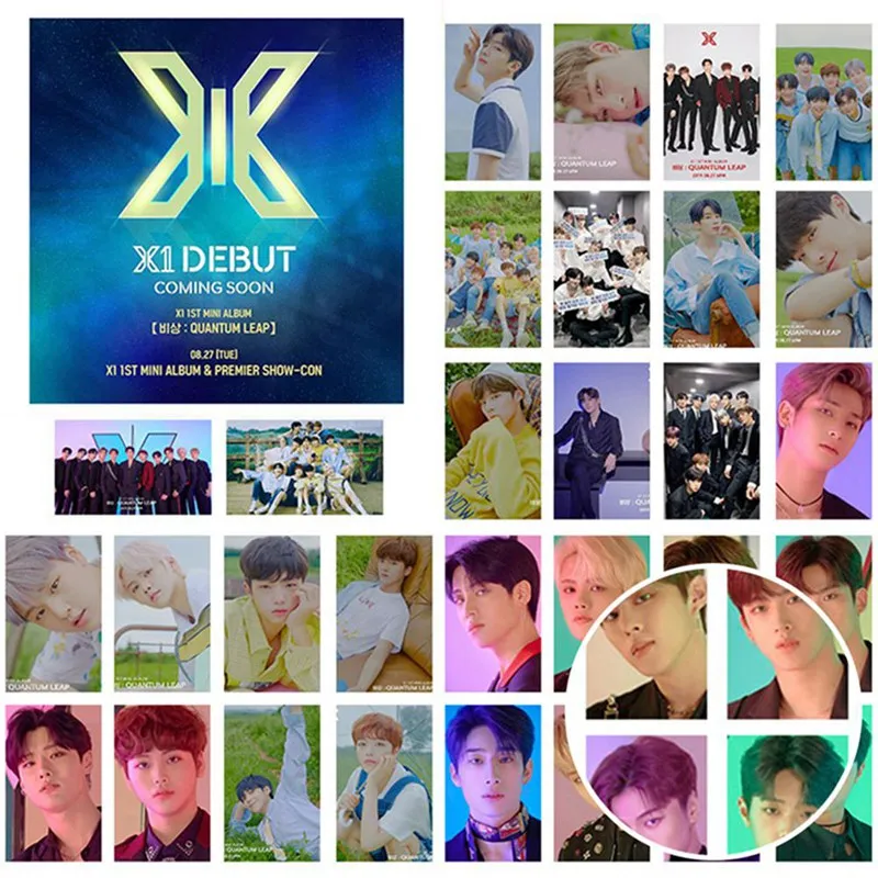 

30pcs/set New Arrival K-pop X1 Cards Multi-color Version Empathy Paper Self Made Photo Card Autograph Photocard