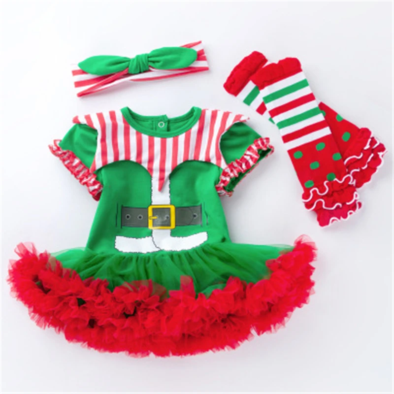Baby Clothes Christmas costume for Baby Infant Party Dress Tutus Newborn Jumpsuit Bebe Romper Baby Girl Clothing Birthday Gift