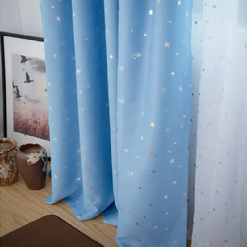 Color 5 Cloth Блестящие звезды детская ткань шторы для детей мальчик девочка спальня гостиная синий/розовый ночные шторы на заказ драпировка wp123#30 - Цвет: Color 5 Cloth