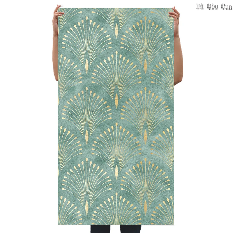 Adesivos de Parede Auto-adesivos Geométricos Verdes Papel de Parede Removível Estilo Nórdico Moderno Casca e Vara Decoração