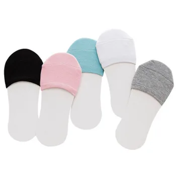 

5 Pairs/Set Women Half Foot Toe Cover Socks Black Soft Relief Cotton Breathable Socks Short Socks Autumn Summer for Girl