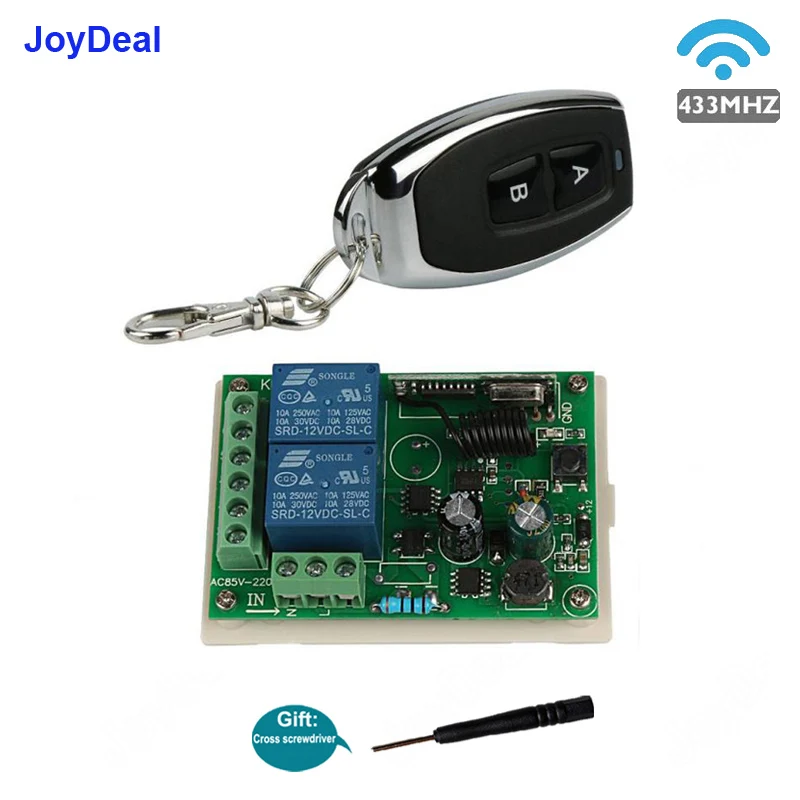 433Mhz Universal Wireless Remote Control Switch AC 220V 110V 120V