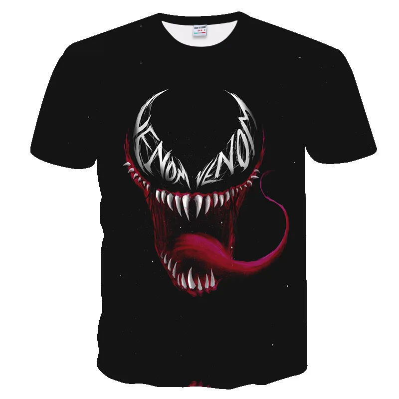 Модная футболка с 3D принтом Venom, мужские футболки с короткими рукавами, мужские футболки с аниме супергероем, Футболка мужская, футболка Homme, Прямая поставка