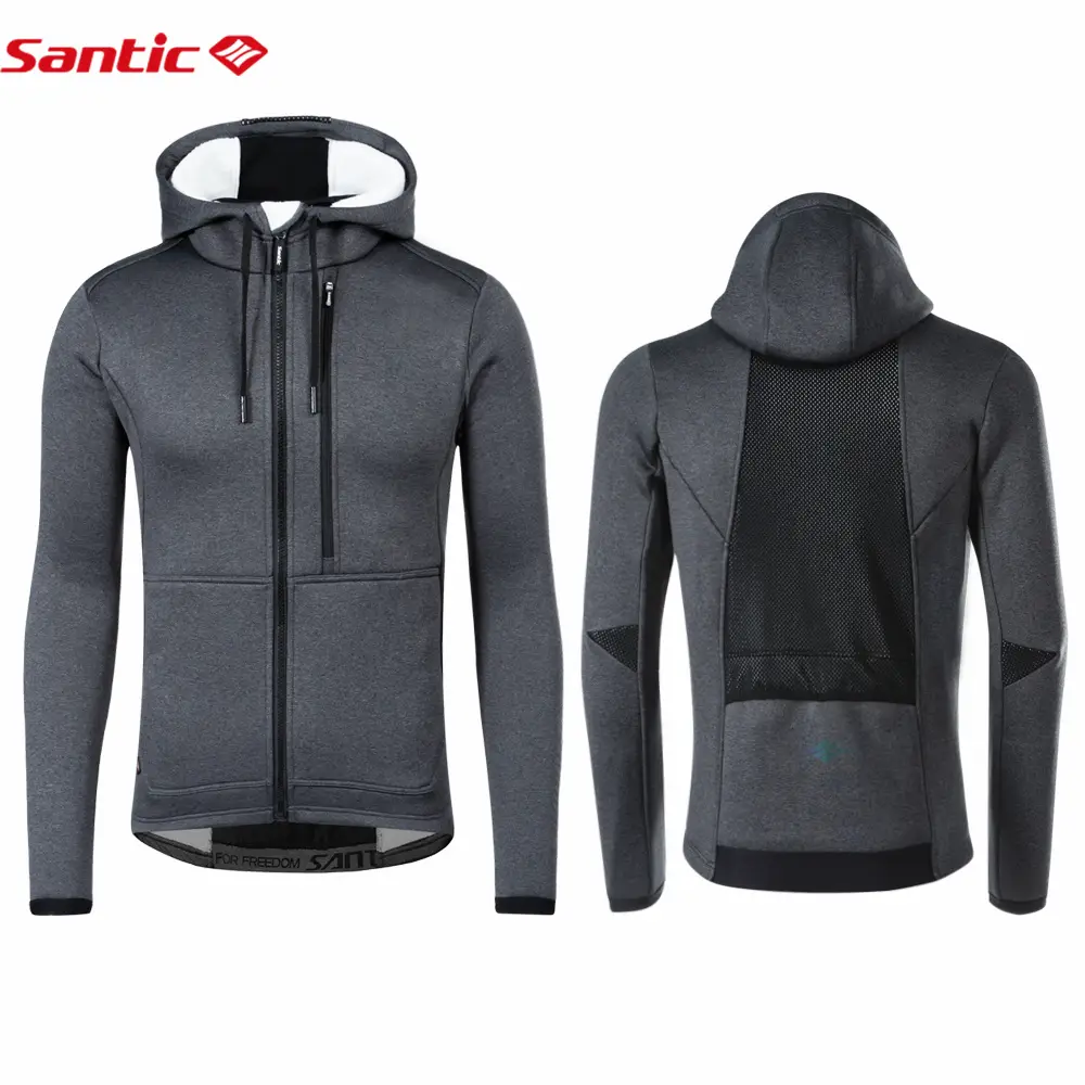 Santic Autumn/Winter Cycling Tights – Fleece Thermal Windproof Bike Pants with Padding for MTB & Road Cycling