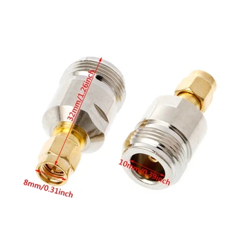 

N Female Jack to SMA Male Plug RF Coax Adapter Convertor Straight Nickel Plated