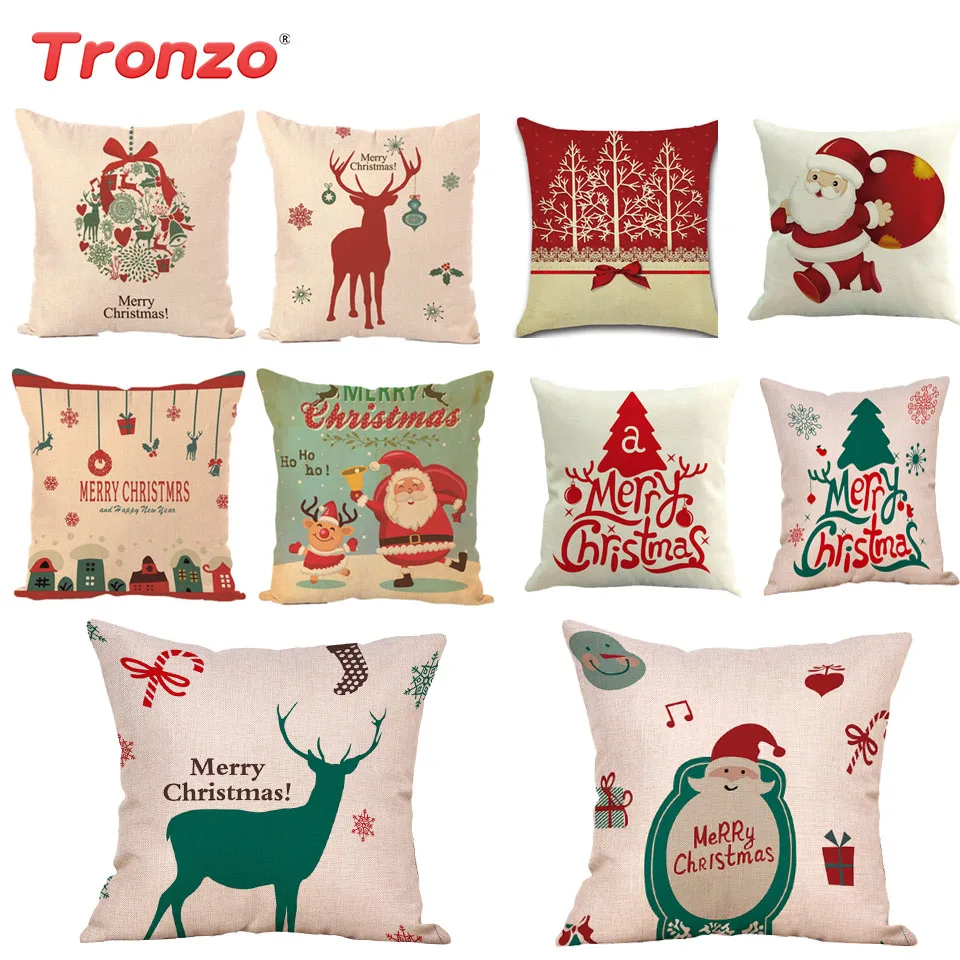 

Tronzo Christmas Home Pillowcase Decoration Christmas Snowman Snowflake Pattern Pillowcase Navidad Christmas Decorations 2020