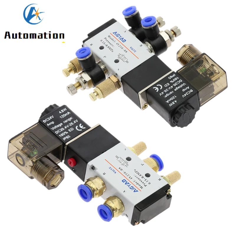 Pneumatic Electric Solenoid Valve Air Control Valve DC24V 8MM