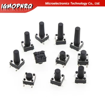 

20PCS SMD 4PIN 6x6x4.3/5/6/7/8/9/10 mm Micro Tact Switch 0.5A 50V Push Button Switches 6x6x4.3mm 6x6x5mm 6x6x6mm 6x6x7mm 6x6x8mm