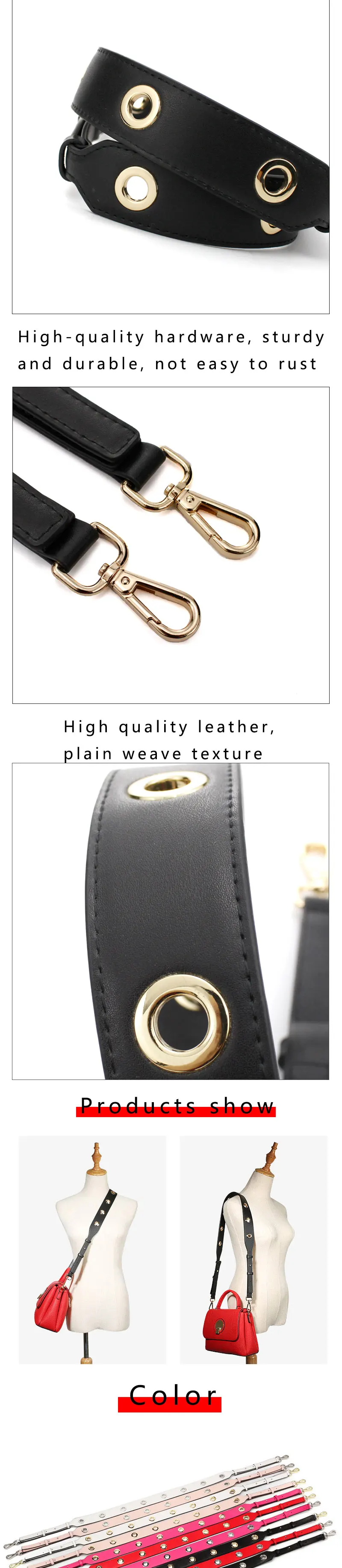 BAMADER Straps For Bags Womens Fashion Wide Shoulder Strap Leather Bag On Belt Accessories For Handbags Woman Luxury Bag Strap