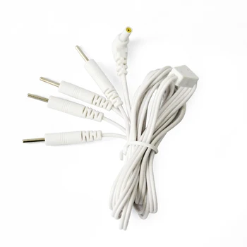 

100 Pieces Replacement Jack DC Head 2.35mm Electrode Lead Wires Connector Cables Connect Physiotherapy Machine or TENS 7000 Unit