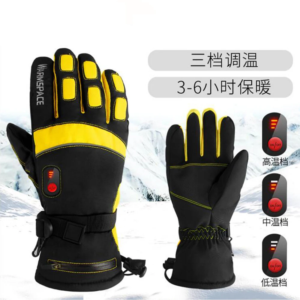Теплые мотоциклетные перчатки водонепроницаемые с подогревом на батарейках