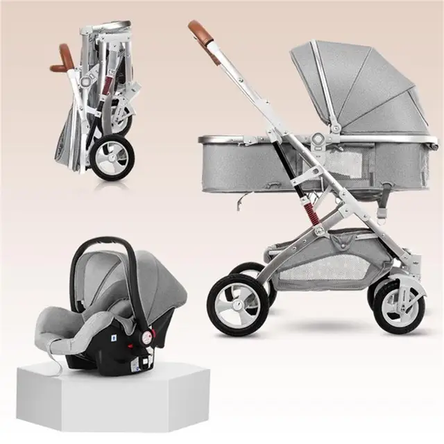 $US $163.56  High landscape baby stroller 3 in 1 stroller can sit and lay lightweight car two way suspension 2 i