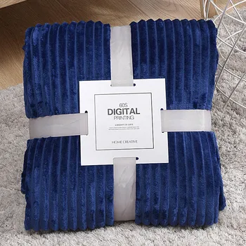 

Winter Air-conditioning Quilt Soft Breathable Throw Blanket Thin Stripe Plaid Comforter Bed Cover Bedspread Coverlet Bed