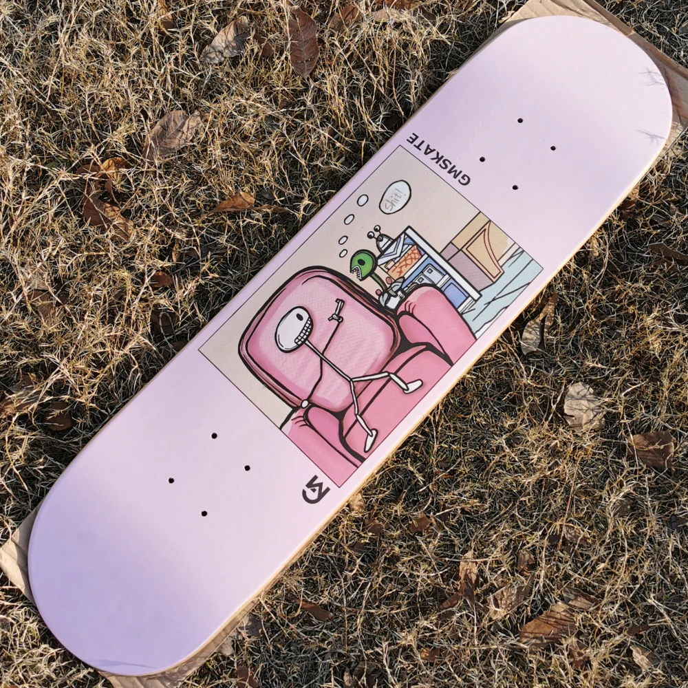 Хорошее качество GMSKATE розовые 7 ПЛИС из канадского клена эпоксидный клей двойной