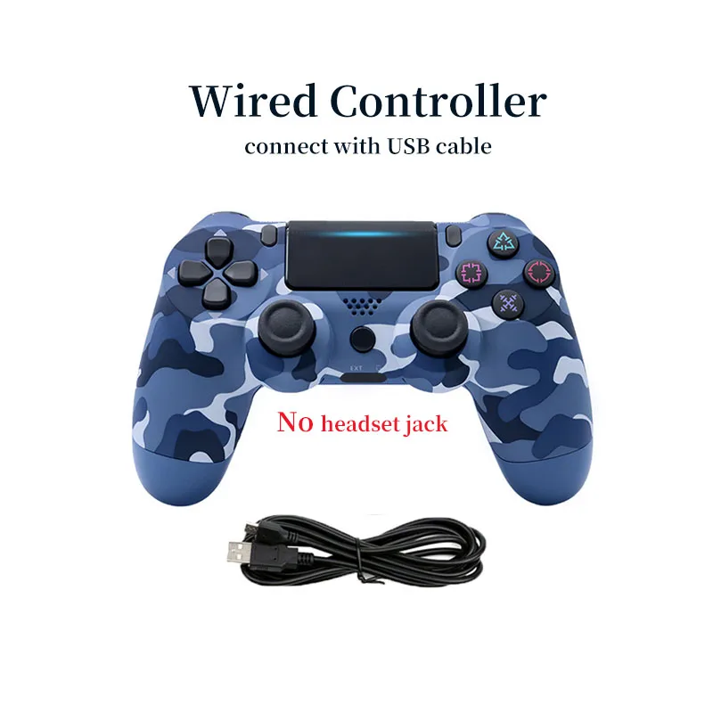 USB проводной контроллер для PS4 Геймпад для Play Station 4 контроллер для Dualshock 4 геймпад для PS4 консоли с двойной вибрацией - Цвет: BLUE  CAMOUFLAGE 1