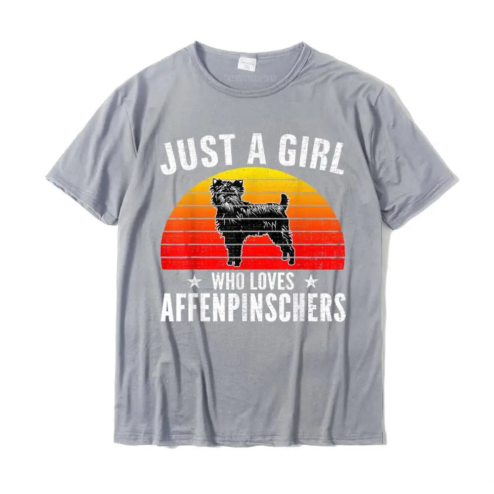 Hot Sale Men T Shirt Crew Neck Short Sleeve 100% Cotton Fabric Printing Tops Shirts Crazy Tops T Shirt Free Shipping Retro Just A Girl Who Loves Affenpinschers Funny Women Gift T-Shirt__MZ17331 grey