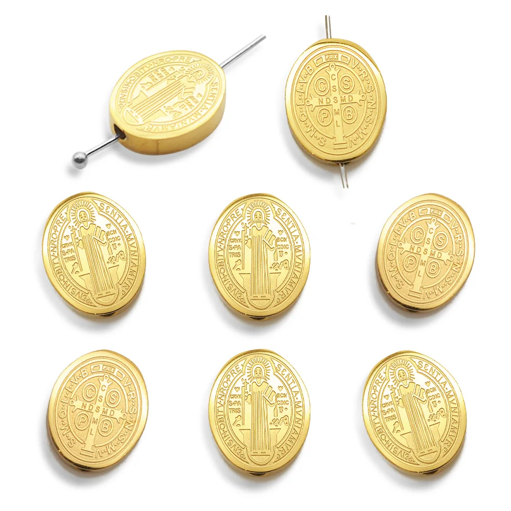 3pcs/lot 100% Stainless Steel 12x15mm Virgin Mary Jesus Cross Charm Wholesale DIY Bead Jewelry For Bracelet Making Factory Price | Украшения