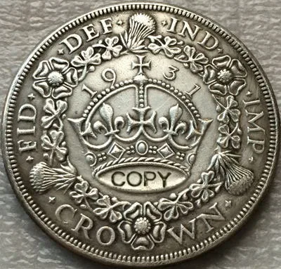 1931 Британская монета 1930-1934 разные даты 5 монет копия - Цвет: 1931