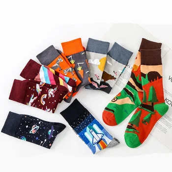 

Men Women Cartoon Hip Hop Cool Socks Cotton Skateboard Socks Personality Tide Pet Elf Sox Casual For Lovers