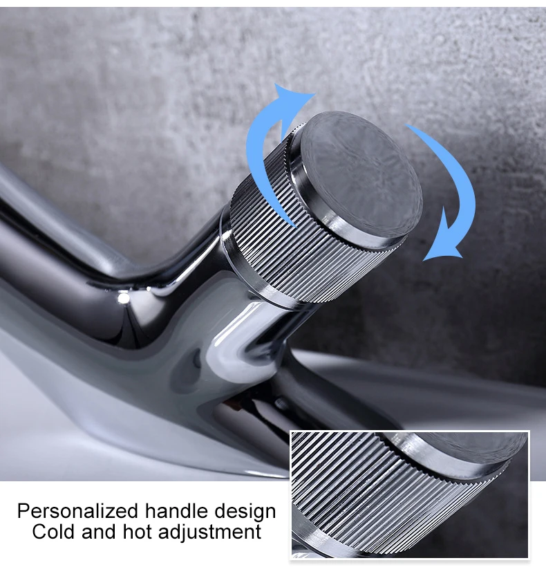 de água fria e quente preto chrome