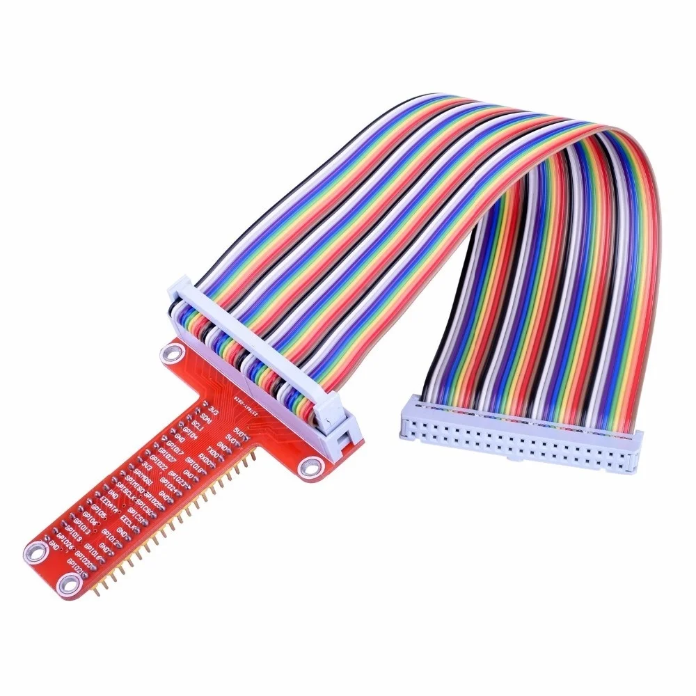 Raspberry pi GPIO Breakout Expansion Kit T-Type Expansion Board + 400 Points Breadboard + 65pcs Jumper Wire+ 40pin Rainbow Cable