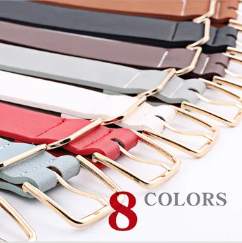 

2020 new ladies square buckle belt simple wild retro pin buckle Korean casual student trendy jeans dress