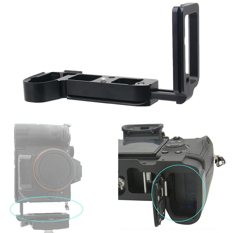 ABHU-Extendable L Shape Vertical Quick Release Tripod Plate Bracket for Sony A7 III / A7R III / A9 / ILCE-9 ILCE-A7M3 ILCE-A7RM3