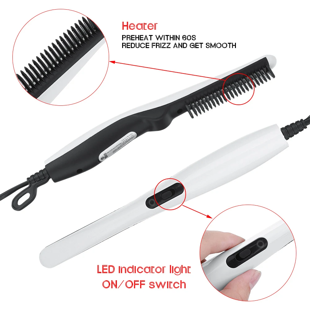 Многофункциональная расческа для волос выпрямитель бороды выпрямления Плойка