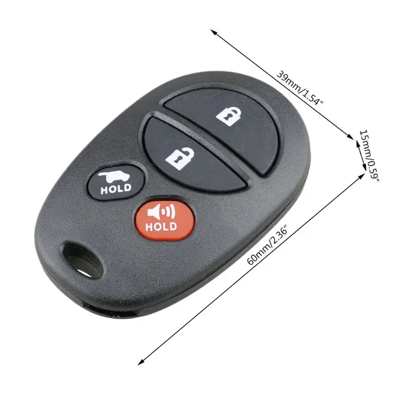 4 кнопки бесключевого входа дистанционный ключ-брелок от машины для Toyota Avalon Solara 2005 2006