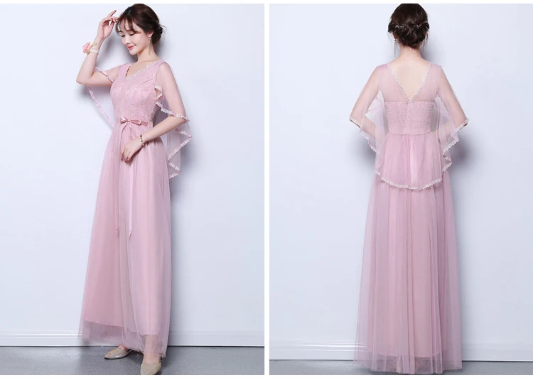 Бургундское платье подружки невесты розовое Vestido Azul Marino длинное платье из тюля для свадебной вечеринки без рукавов с v-образным вырезом сексуальное платье для выпускного вечера