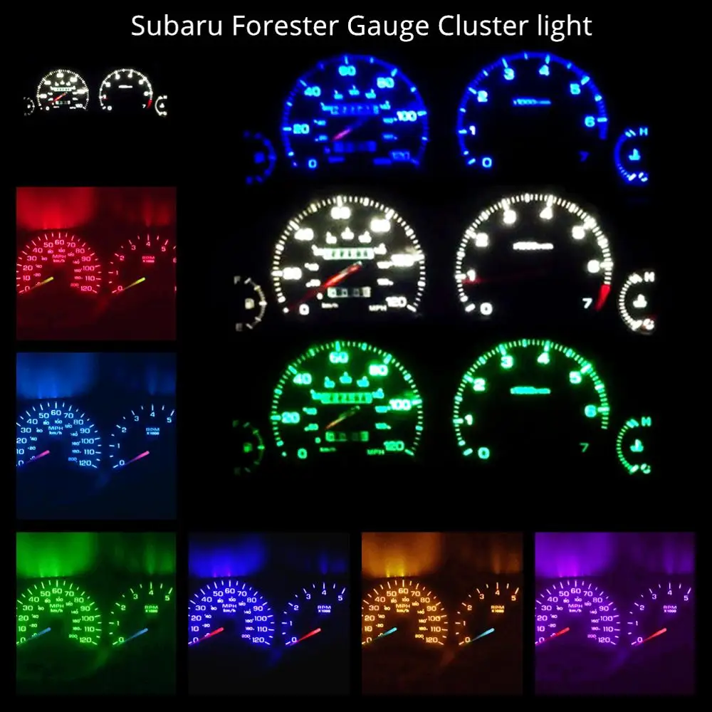 WLJH Blue Dash Light Bulbs Led Full Replacement Kit for Impreza 1999