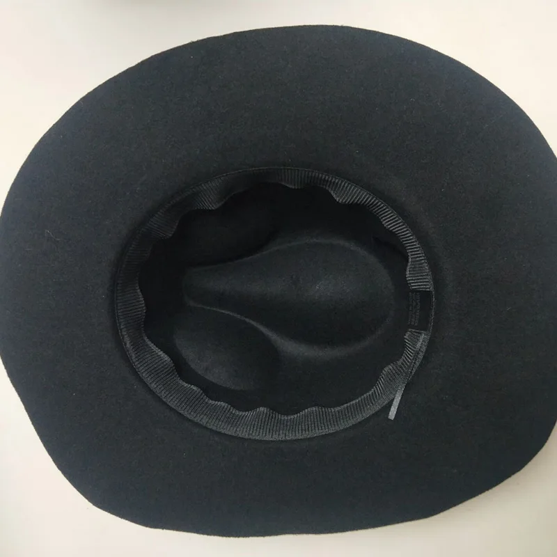 DIOCOS Michael Jackson Hat Cosplay Wigs White Black Dance Fedoras Classic Black Wide Brim Jazz Gentleman Wool Hats 56-58cm