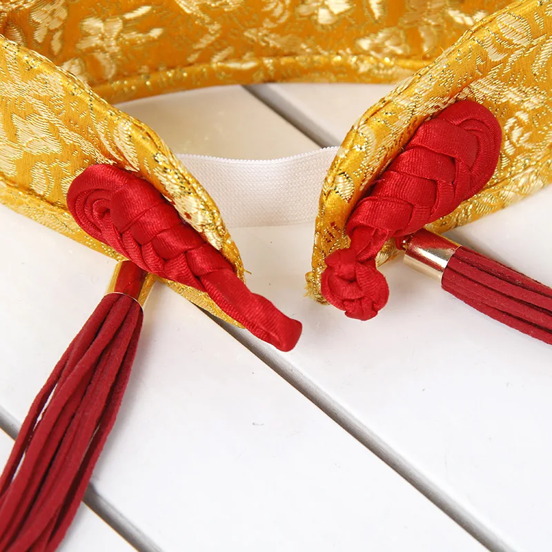 Pets' New Year Clothes Chinese New Year Festive Brocade Warm Neck Ring Autumn And Winter Kitten Chinese-style New Year Tassels B