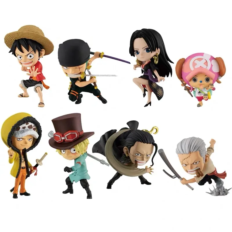 BANDAI ADVERGE MOTION STAMPEDE игрушка фигурка-набор 8 шт. Луффи Зоро Ло Сабо Хэнкок Тони Чоппер курильщик крокодил "ONE PIECE"