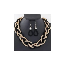 Новая Мода Дубай, Африканский стиль загадочный пленительный браслет ожерелье серьги набор модные свадебные костюмы ювелирные наборы